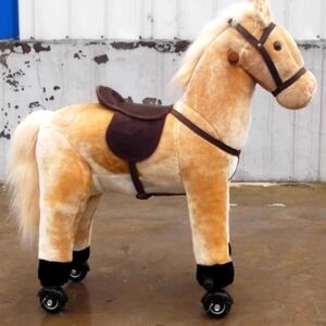 Walking horse toy with wheels
